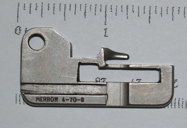 Merrow 6-70-8 Needle Plate Single Narrow 1/8 5D Needle (3U)